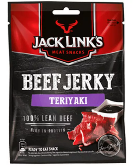 Cric à Gauche Beef Jerky Teriyaki Mince Rindfleischstreifen 25g 6er Pack