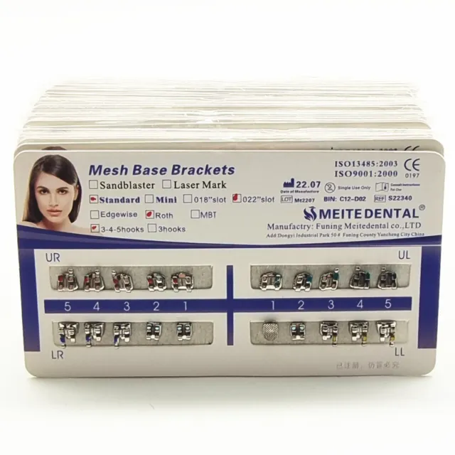 30x Dental Orthodontic Brackets Braces Standard Roth .022 345Hook Teeth Aligment