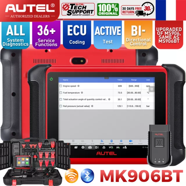 Autel MaxiCOM MK906BT MS906BT scanners OBD Valise Codage ECU Systèmes Complète