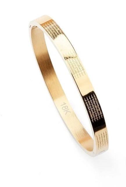 Bangle Yant 5 Rows Mantra Talisman Bracelet Gold Plated Thai Buddha Amulet