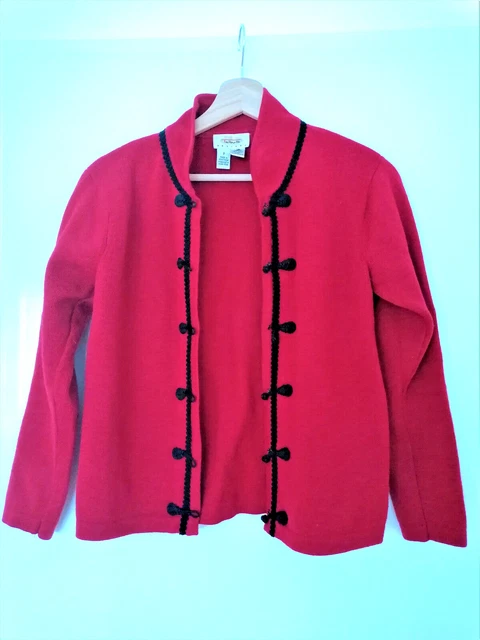 Talbots Damen Cardigan 100 % Wolle rot Gr. S rot