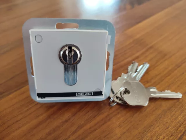 Geze Schlüsselschalter AS500 SCT , 2 pol. Inkl. 3 Schlüssel