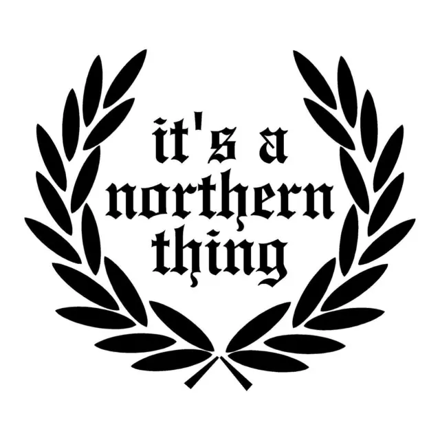 It's a Northern Thing Laurel Sticker 100mm wide scooter Vespa Lambretta decal