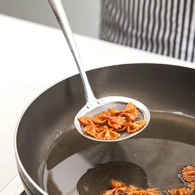 Herramientas Skimmer Alimentos Fritos Cuchara Tamiz Acero Inoxidable Alambre Malla Fina
