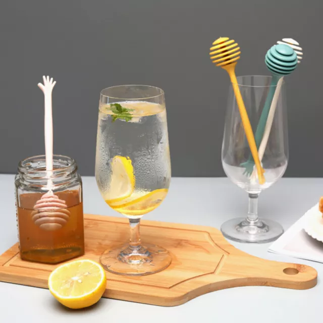 Honey Stirrer Stick Plastic Honey Jar Spoons Stirrer Honey Honeycomb Jam Stick