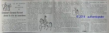Publicite Michelin Pneu Clermont Ferrand Cite Du Caoutchouc Bibendum De 1920 Ad