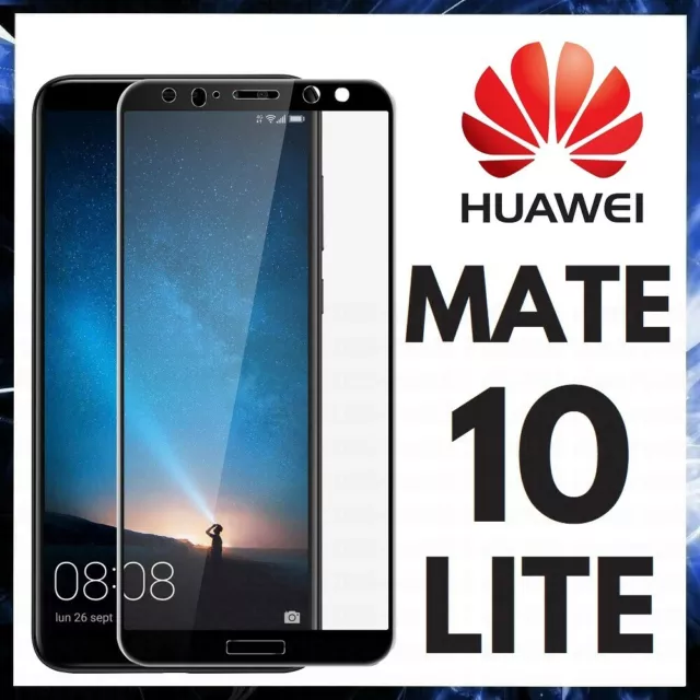 Pellicola Vetro Temperato Per Huawei Mate 10 Lite Curvo Protezione Totale 5D 9D