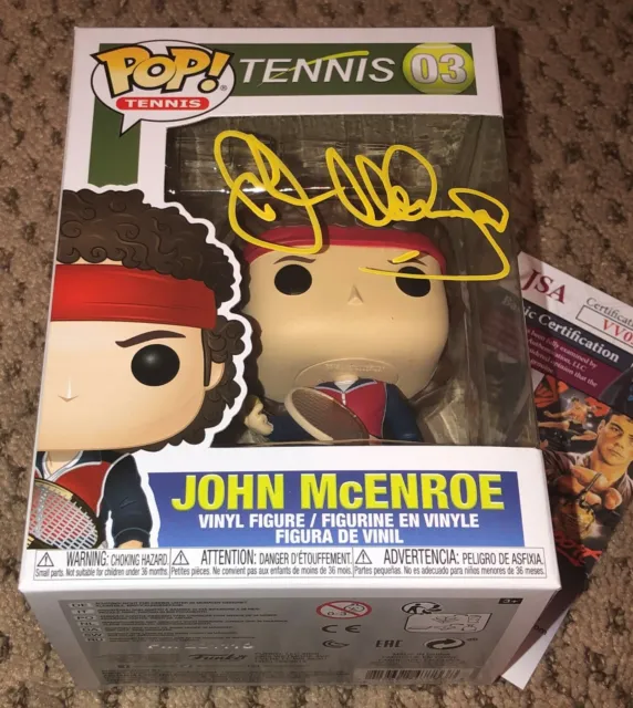 John Mcenroe Signed Funko Pop Jsa Autograph Tennis Auto Coa
