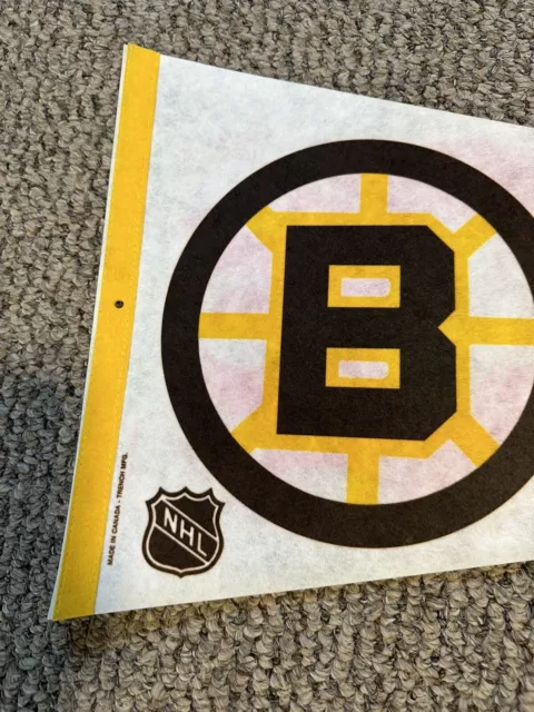 Vtg Boston Bruins Full Size NHL hockey Pennant 1970’s 1980’s NHL 30” 3