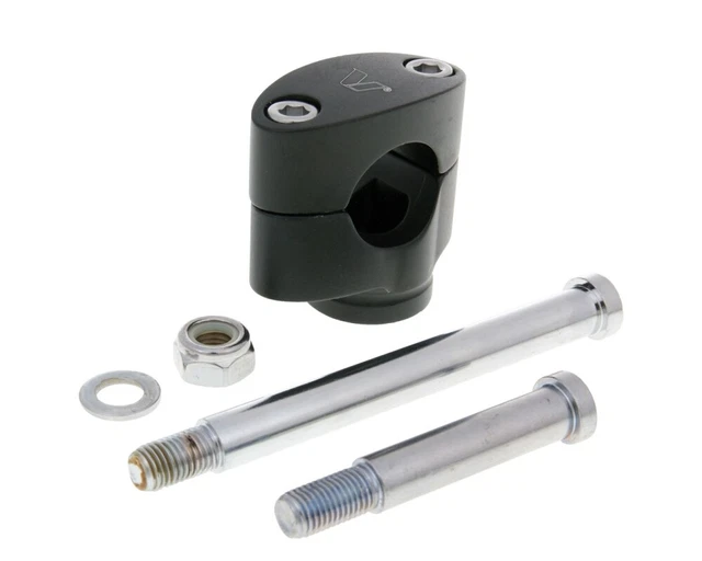 Cintre pince Lenkeranbaukit 28,6 mm en noir convient Scooter Quad