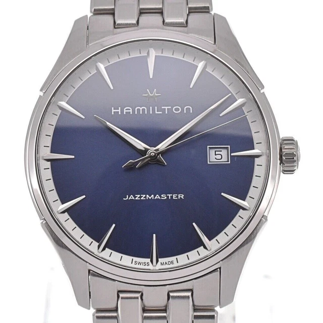 with paper HAMILTON Jazz master H324510 Date blue Dial Quartz Men's B#127163