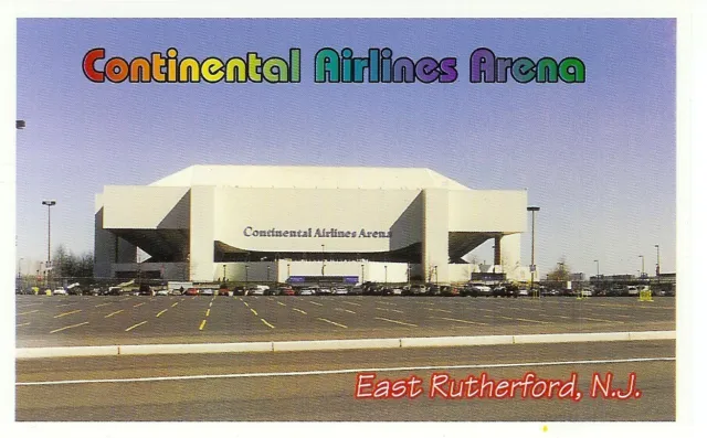 New Jersey Nets Basketball NHL Devils Hockey Continental Airlines Arena Postcard