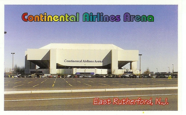 New Jersey Nets Basketball NHL Devils Hockey Continental Airlines Arena Postcard New Jersey Nets Basketball NHL Devils Hockey Continental Airlines Arena Postcard