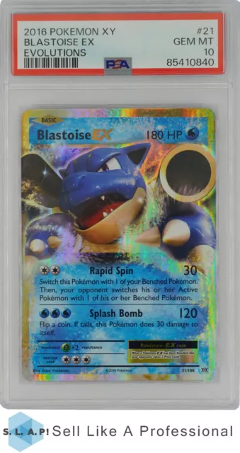 2016 Pokemon Xy Evolutions 21 Blastoise Ex Evolutions Psa 10