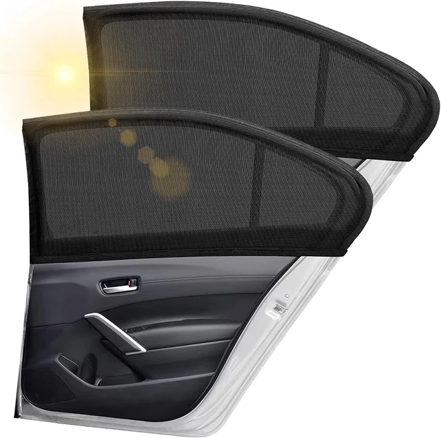 2X SUN PROTECTION universal car car side window sun visor black UV