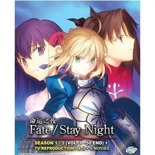 Fate/Stay Night + Unlimited Blade Works + Reproducción de TV I y II + 4 DVD...