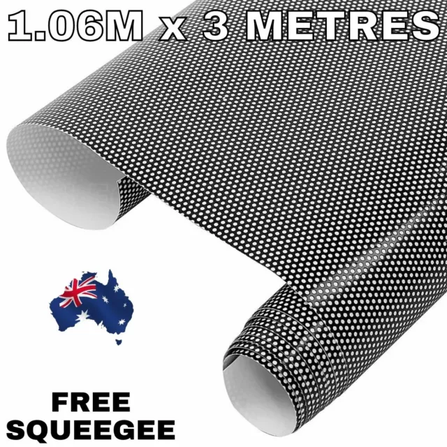 1.06M X 3M Black One Way Vision Wrap Film Tint Car Bus Vehicle Window Windscreen