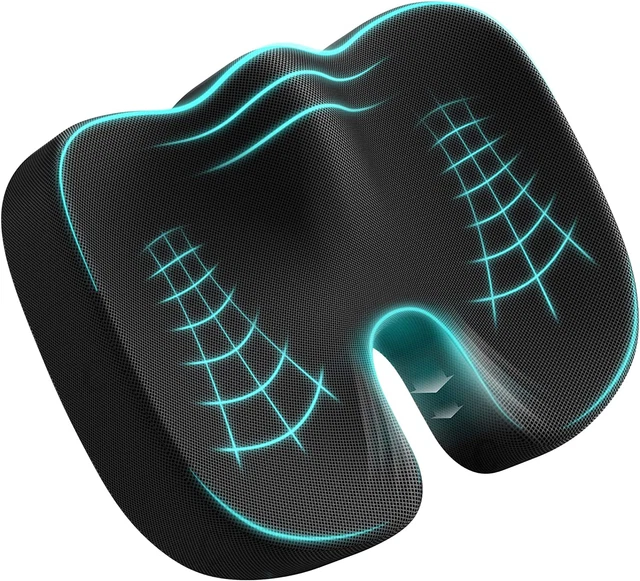 Levesolls Coussin Coccyx Coussin De Siège En Mousse À Mémoire Coussin Ergonomiqu