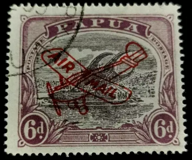 Papua: 1930 Airmail - Numbers 58, 61 & 62 Overprinted in R. (Collectible Stamp).