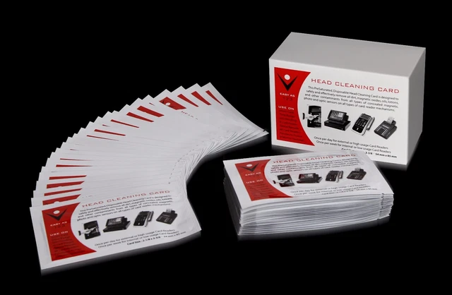 Box of 50 CR-50 Card Reader Cleaning Cards - Door Terminal Magnetic Head Swipe