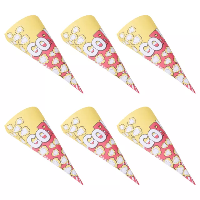 50pcs Cone Shape Popcorn Bags for Parties and Snacks-IX