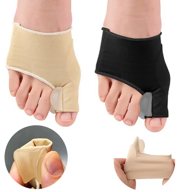 Enderezador corrector de juanete 2 piezas tela de almohadilla de juanete protectora de gel grande Hallux