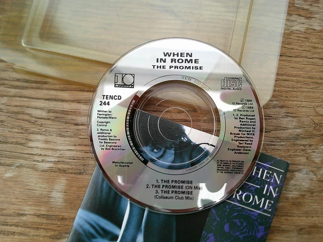 WHEN IN ROME - The Promise - 3 Inch Cd Single - 1988 - Ten Records