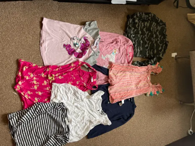 Girls 6-7yrs kids 7 Items casual summer clothes bundle