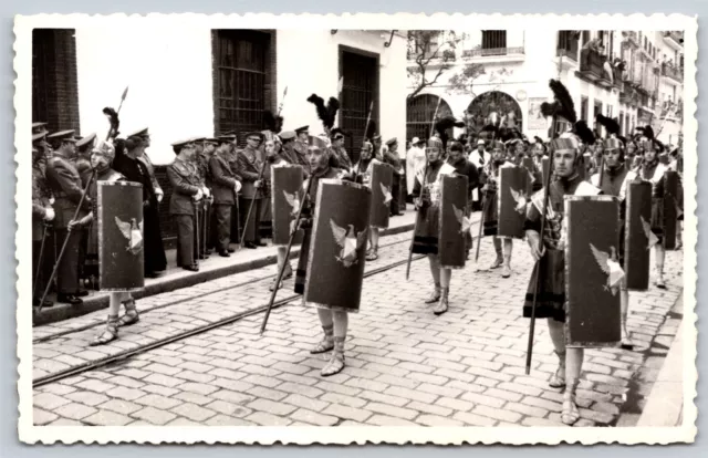 Postcard Parade of Soldiers/Military/Religious? alt RPPC N124