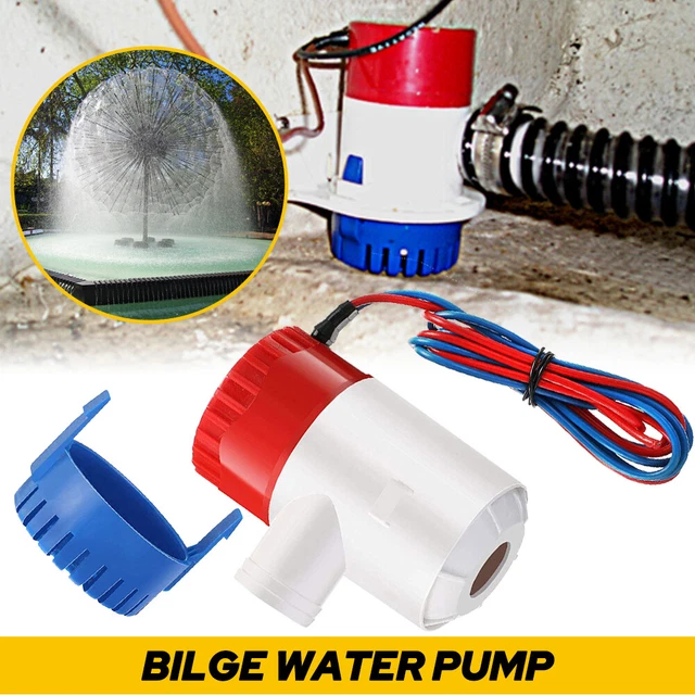 1100GPH 12V ELECTRIC Bilge Pump For Boat Marine Submersible Sump Water