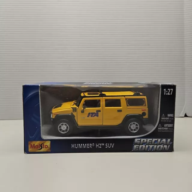 Maisto Hummer H2 SUV Yellow Special Edition 1:27 Scale Die Cast Model