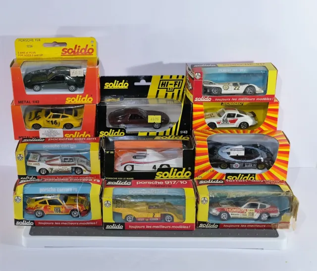 11 Solido Toys Joblot Racing & Sports Car Diecast Bundle Le Mans Porsche Ferrari