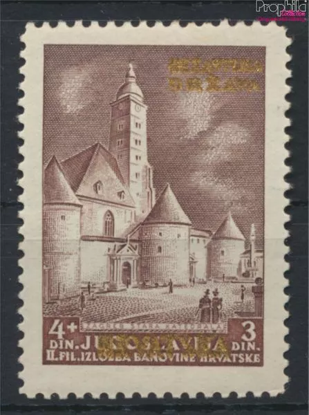 Briefmarken Kroatien 1941 Mi 40E Linienzähnung 11 3/4 postfrisch (9804945