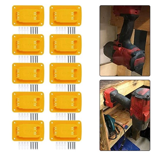 Support Métal Pour Batteries Support De Batterie Pour Milwaukee M12 - 4 Emplacements - Revêtement Poudre Rouge 61x13x13 Cm Adattatore Batteria Parkside