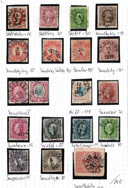 SVERIGE SCHWEDEN SWEDEN ORTSTÄMPLAR Briefmarke Stamp: STÄLLDALEN...SVARTHÖFDEN