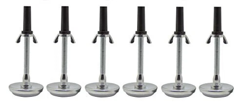 Kings Brand Adjustable 5.8" Threaded Bed Frame Riser Glide Legs, Set of 6