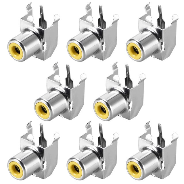 Lot De 8 Prises RCA Femelles - Pour Câbles Audio/vidéo, Connecteur DIY, Marque Audiocrast