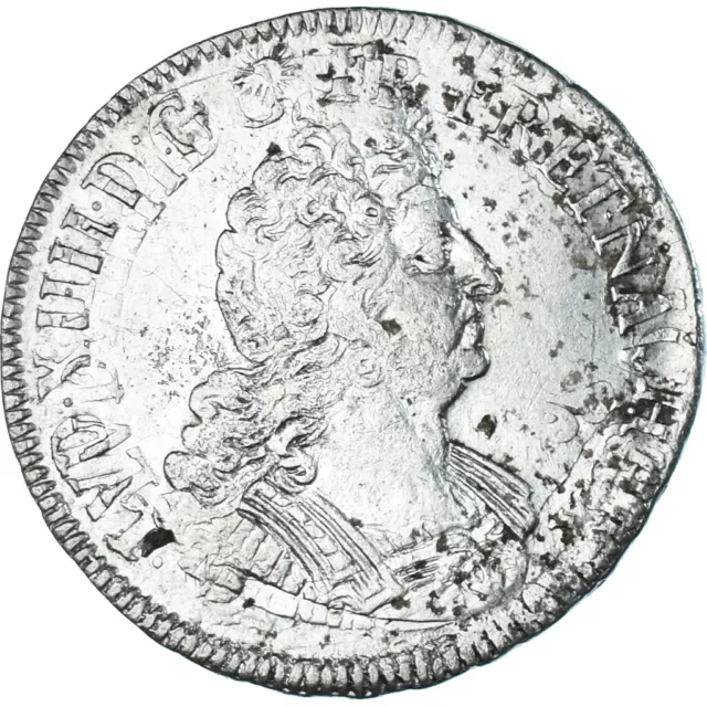 [#1045556] Monnaie, France, Louis XIV, 1/2 Ecu aux insignes, 1703, réformé, TB,