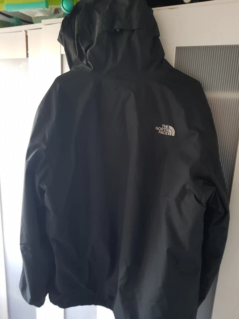 Giacca The North Face Uomo XL Con Cappuccio Hyvent Nera Cerniera Intera Impermeabile 5