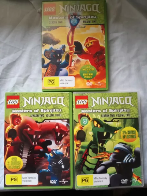 LEGO Ninjago : Masters of Spinjitzu - Season 2 Volumes 1,2,3  - Region 4 DVD