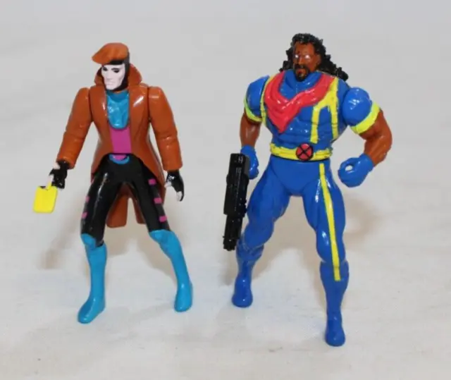 Marvel Comics Die Cast Metal XMen Steel Mutants GAMBIT VS BISHOP 1994 ToyBiz