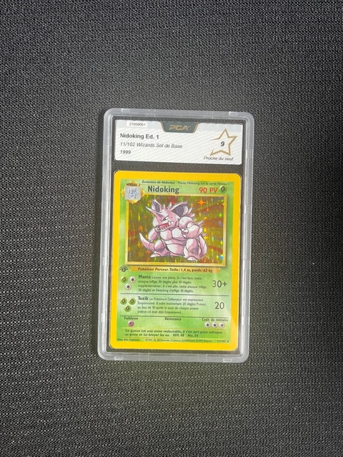 Pokemon Card Nidoking 11/102 Holo Edition 1 - Base Set - FR - PCA 9