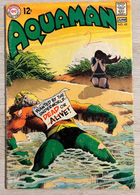 Vintage AQUAMAN #45  (1st Series DC Comics 1969) - Silver Age