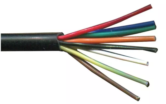PRO POWER - 8 Core Alarm Cable, 0.22m², Black, 100m