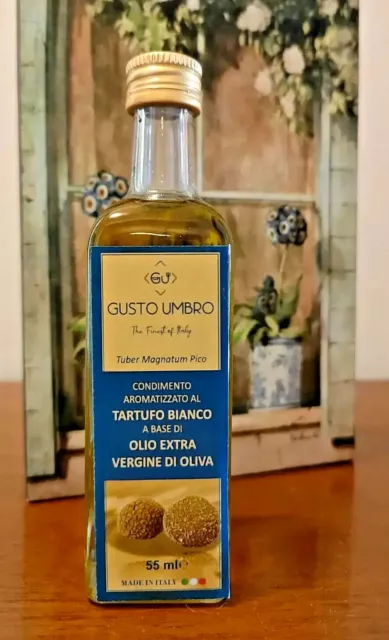 Condimento di OLIO EXTRAVERGINE d'OLIVA ITALIANO Aromatizzato al TARTUFO BIANCO