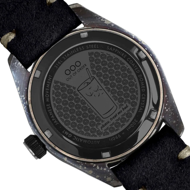 Out Of Order 001-25.BB Uomo Bomba Blu Automatico Gmt Polso 4
