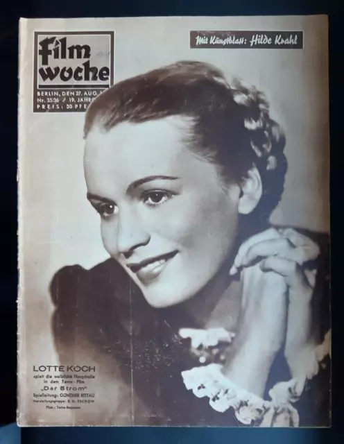 FILMWOCHE - Nr.  35/36, 1941 - Lotte Koch, Marie Luise Claudius, Jenny Jugo