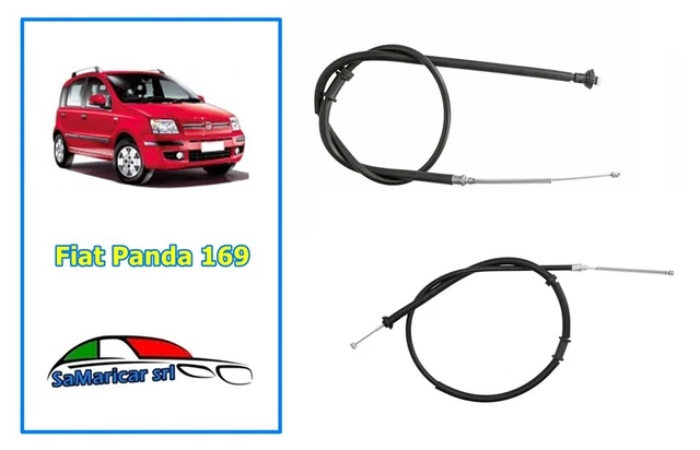 Set Paire Câble de Frein à Main Arrière Dx / SX Adapté À Fiat Panda 169 2003- >