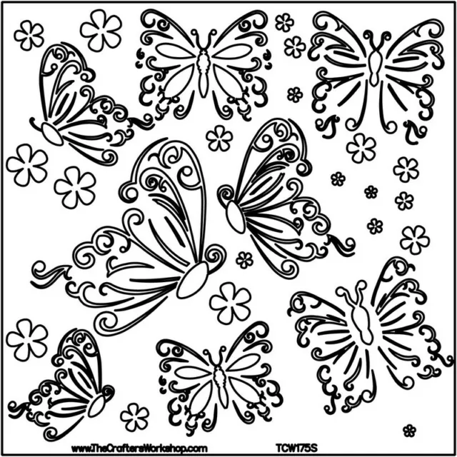 THE CRAFTERS WORKSHOP 6" x 6" Template STENCIL Mask TCW