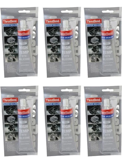 6 X THREE Bond Super Sealer RTV Silicon Liquid Gasket Sealant Grey 85g ...
